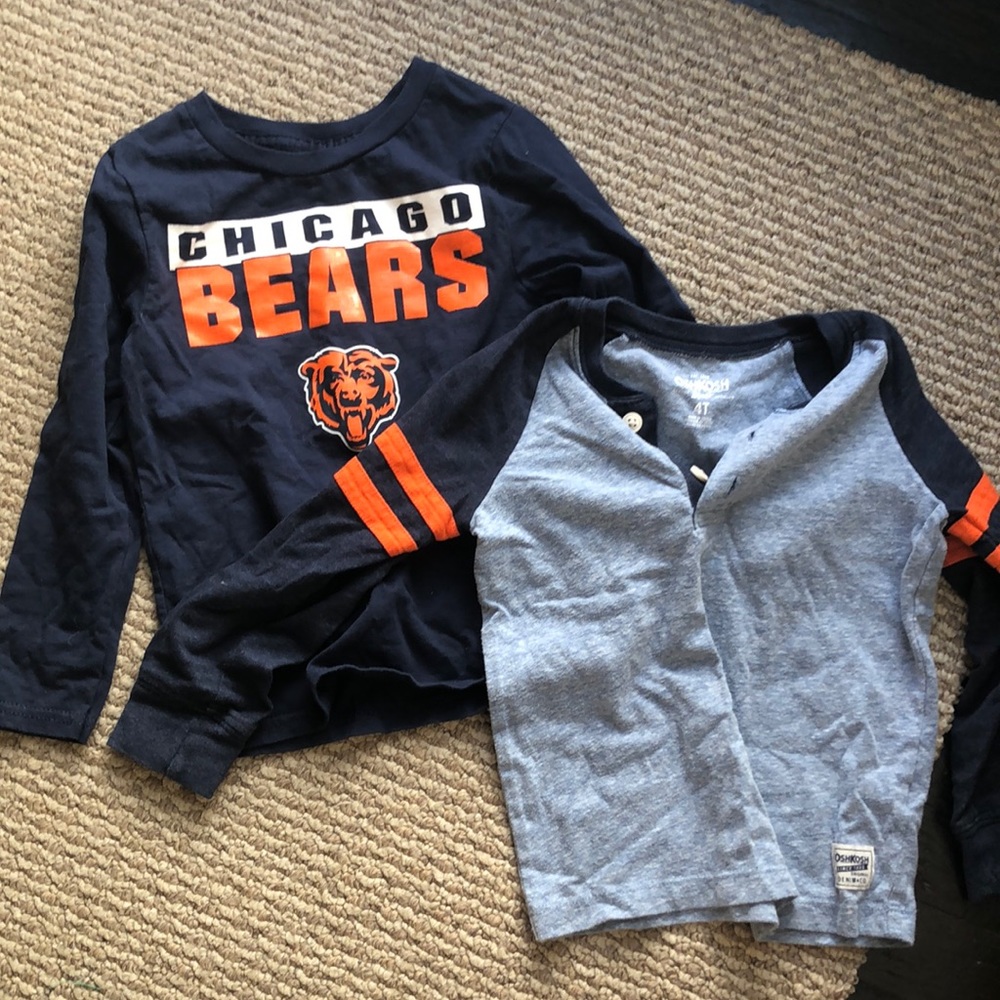 4T Chicago Bears Long sleeve t-shirt Bundle